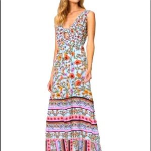 Maaji Abundance Consciousness Maxi Dress Anthropologie Size Small